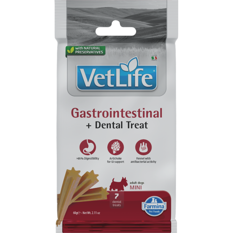 VET LIFE SNACK DOG GASTROINTESTINAL MINI 7 STICKS